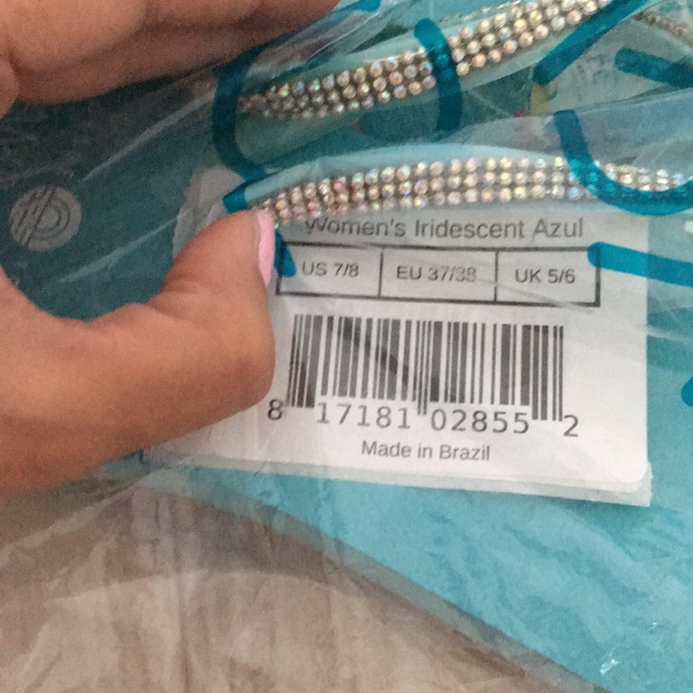 🎉🎉Host Pick BRAND NEW Samba Sol Crystal Embellished Flip Flops - Picture 5 of 7